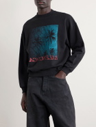 Balenciaga - Printed Cotton-Jersey Sweatshirt - Black