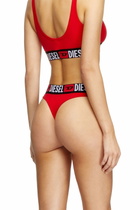 Diesel 3-pack thongs with logo waist - Strings Womens in Multicolor