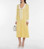 REDValentino Printed tie-neck midi dress