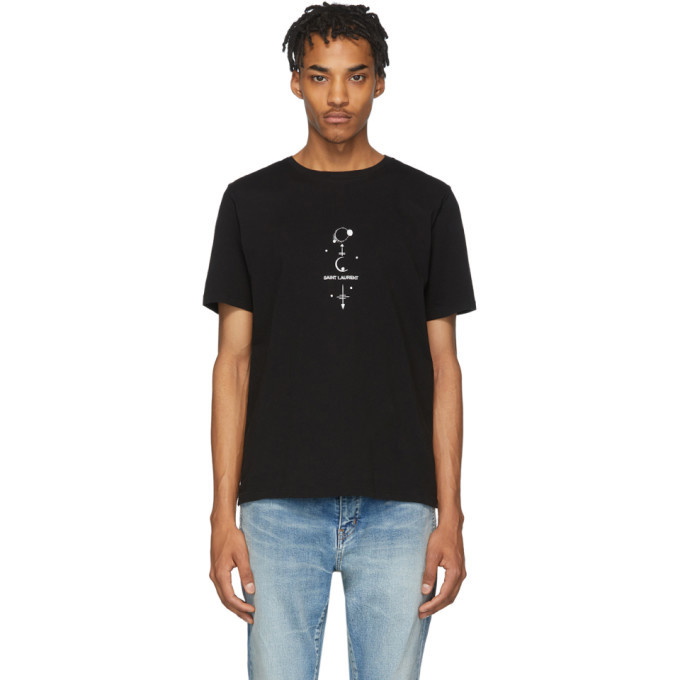 Photo: Saint Laurent Black Mystique Print T-Shirt