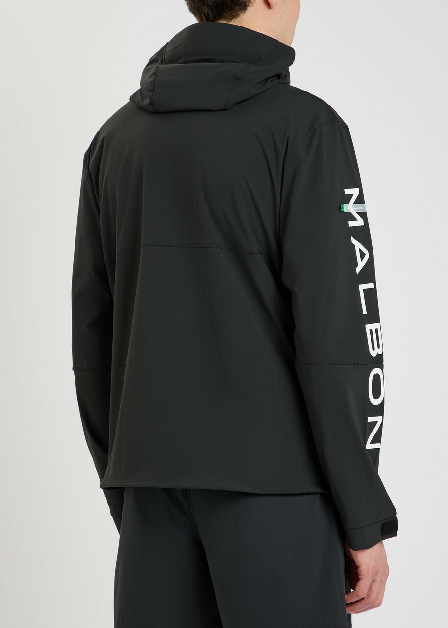 Malbon Performance Logo-print Hooded Stretch-shell Jacket Black