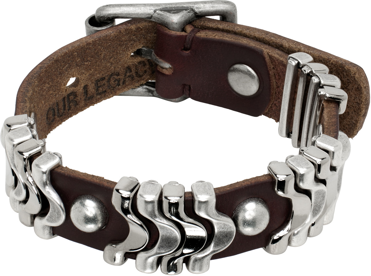 OUR LEGACY - SUPER SLIM BRACELET Deep Black Leather | River