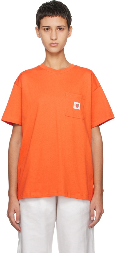 Photo: Sky High Farm Workwear Orange Pocket T-Shirt