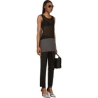 Nicolas Andreas Taralis Black Mesh Contrast Panel Tank Top