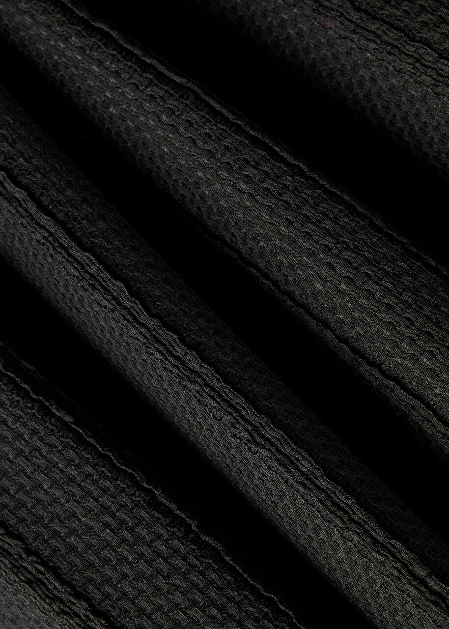 Stine Goya Striped Straight-leg Knitted Trousers Black And White