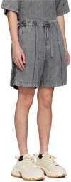 Wooyoungmi Gray Faded Shorts