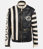 Gucci - Interlocking G leather biker jacket