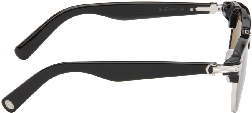 Cartier Black & Silver 'Première de Cartier' Sunglasses Cartier
