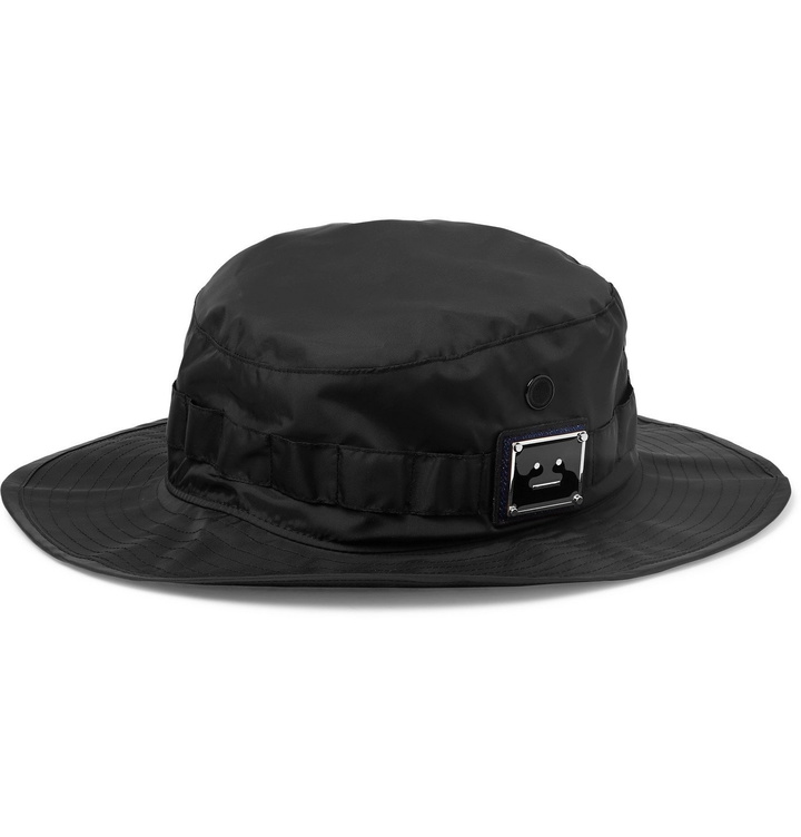 Photo: Acne Studios - Logo-Appliquéd Nylon Bucket Hat - Black