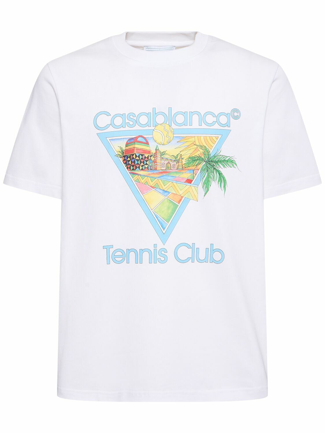 Tシャツ・カットソー Casablanca COTTON KNIT TENNIS SHIRT CASABLANCA Men's Knit Tennis Polo Shirt | Neiman Marcus