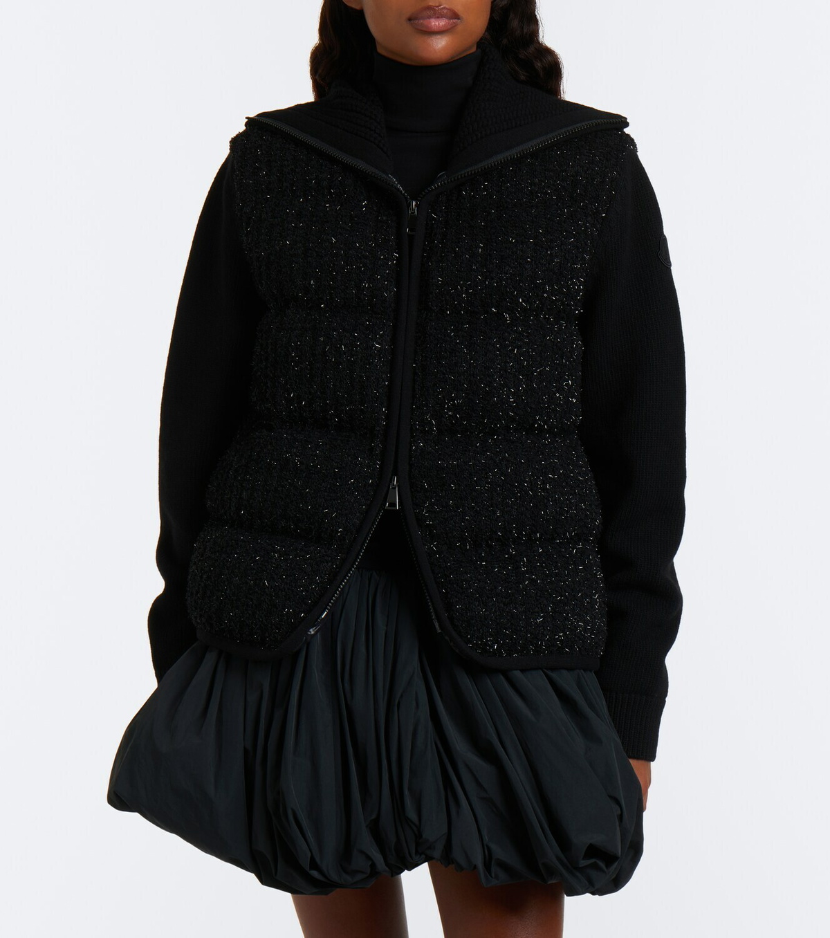 Moncler Down-paneled wool and cashmere cardigan