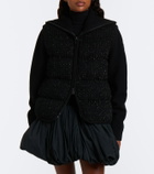 Moncler Down-paneled wool and cashmere cardigan