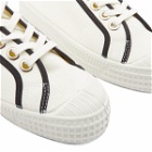 Novesta Star Master Contrast Piping Sneakers in White/Black
