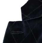 Needles - Navy Embroidered Velvet Suit Jacket - Blue