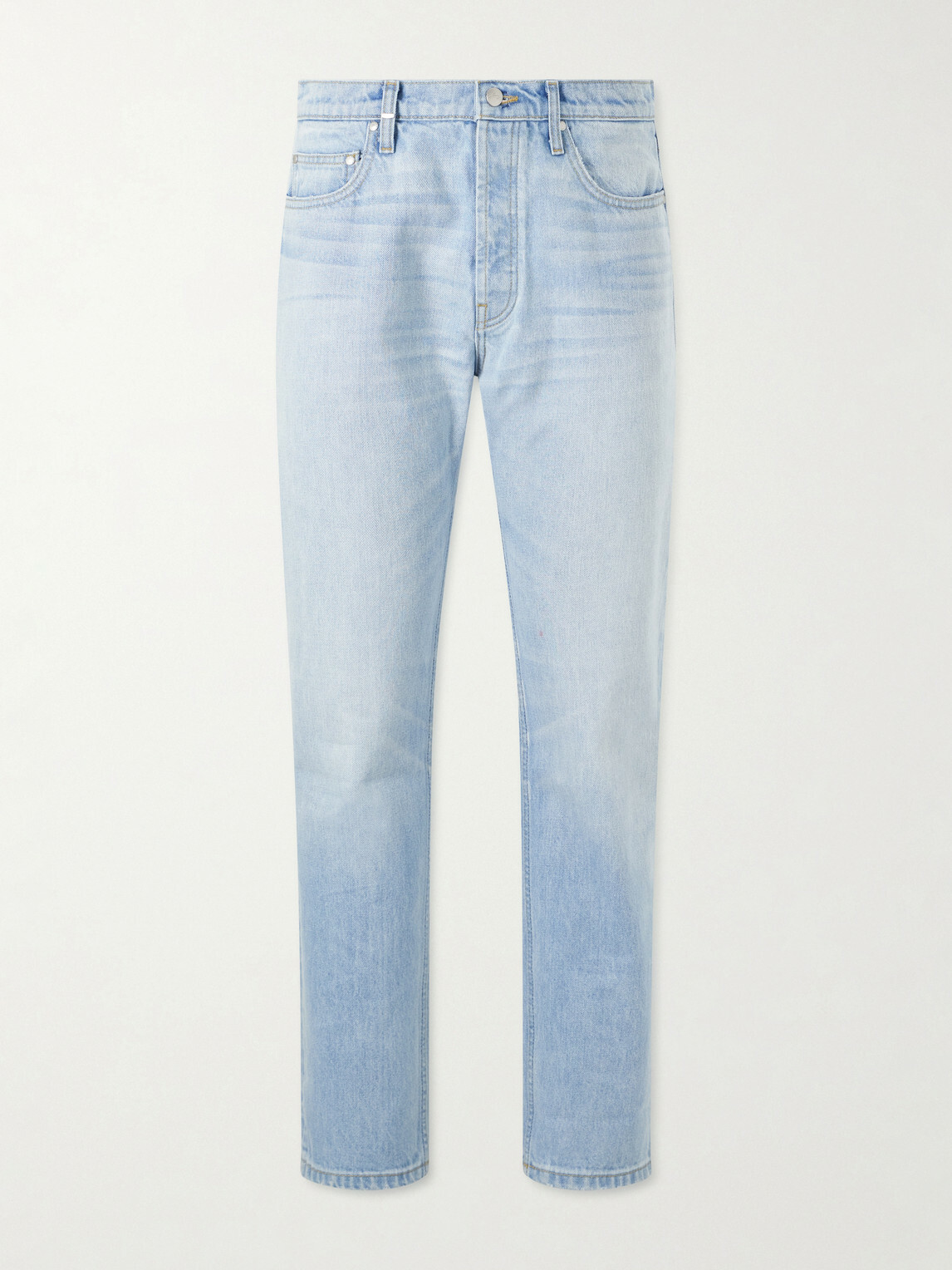 Cherry Los Angeles - Wide-Leg Logo-Embroidered Distressed Jeans - Blue