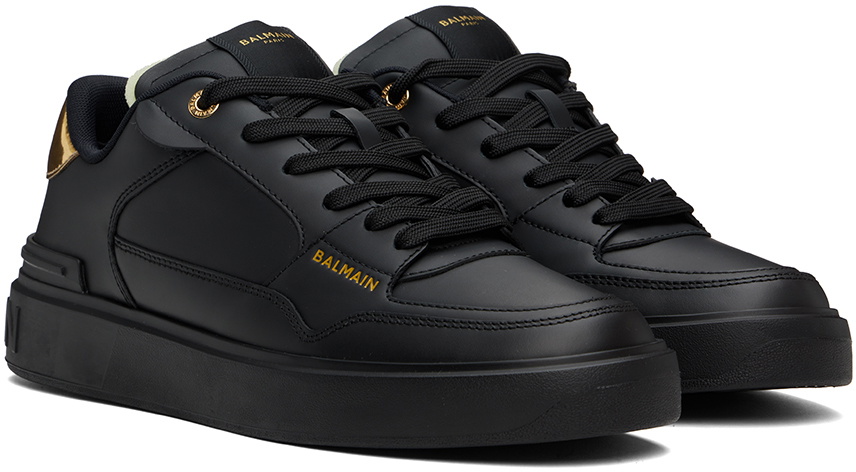 Balmain Black B-Court Flip Calfskin Sneakers Balmain