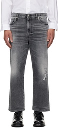 R13 Black Washed Boyfriend Jeans