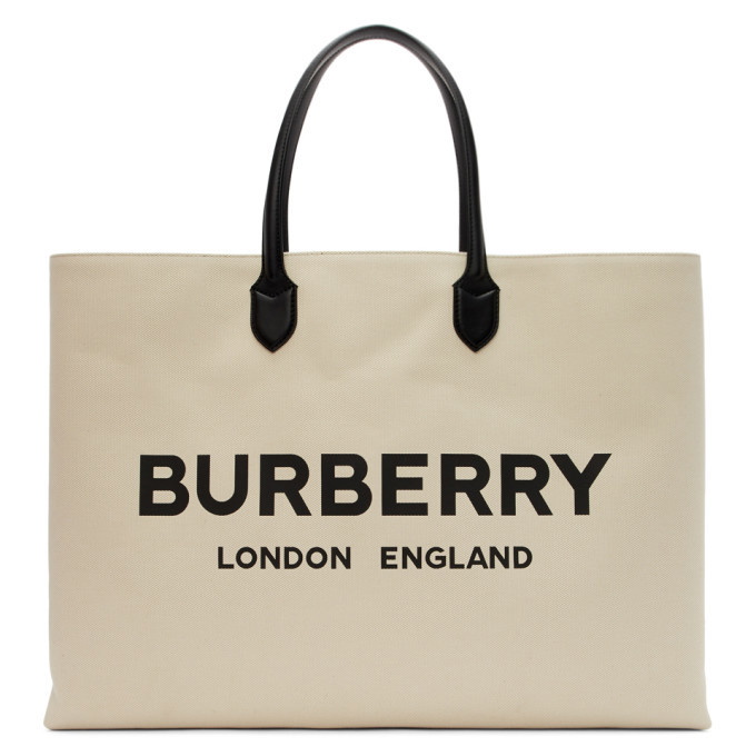 Photo: Burberry Off-White Logo Tote