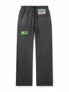 Cherry Los Angeles - Straight-Leg Logo-Appliquéd Cotton-Jersey Sweatpants - Black