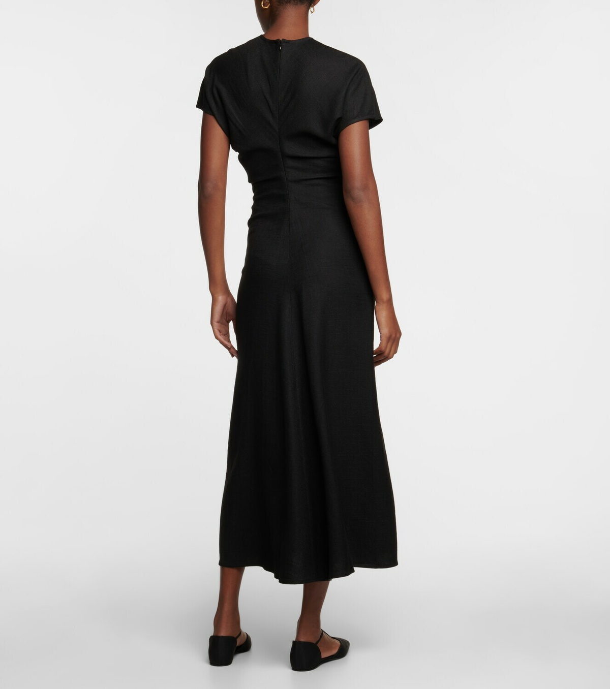 Toteme - Gathered linen-blend maxi dress Toteme