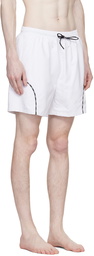 Hugo White Race Swim Shorts