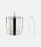 Georg Jensen Manhattan stainless steel ice bucket and tongs set by Helle Damkjær