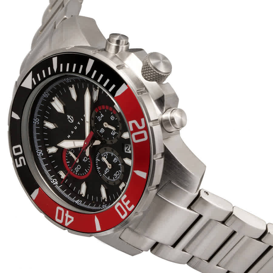 Nautis Dive Chrono 500 Chronograph Quartz Black Dial Mens Watch 17065-J