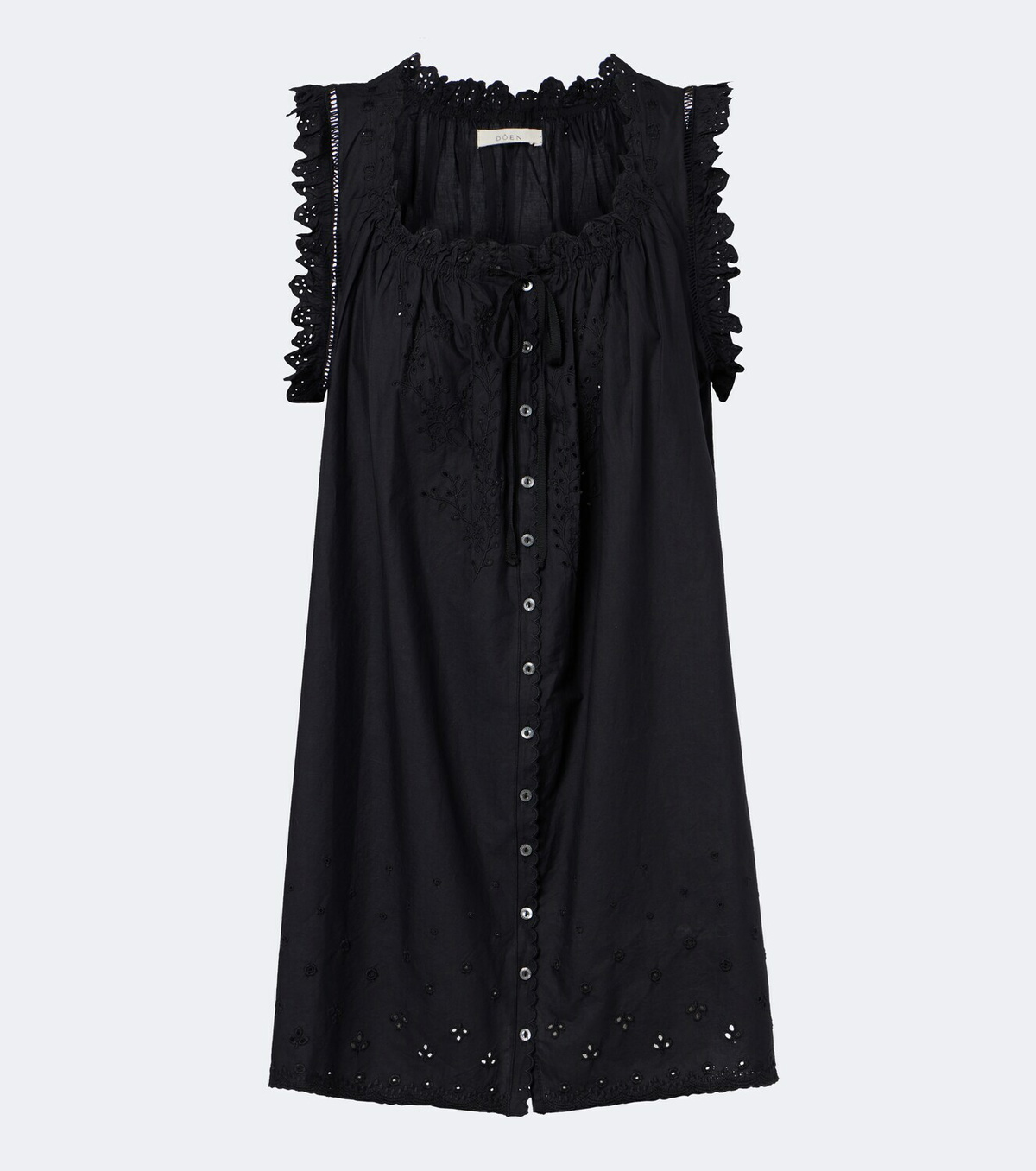 Dôen Nessie broderie anglaise cotton minidress