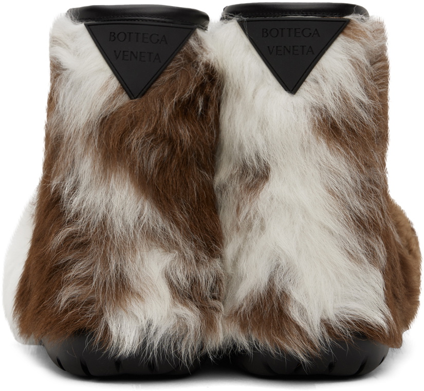 Bottega Veneta Brown & White Snap Boots Bottega Veneta