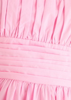 Rotate Sunday Puff-sleeve Cotton-poplin Mini Dress Light Pink