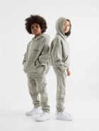Fear of God Essentials Kids - Logo-Print Cotton-Blend Jersey Hoodie - Gray