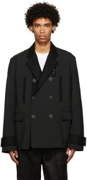 sacai Black Paneled Blazer