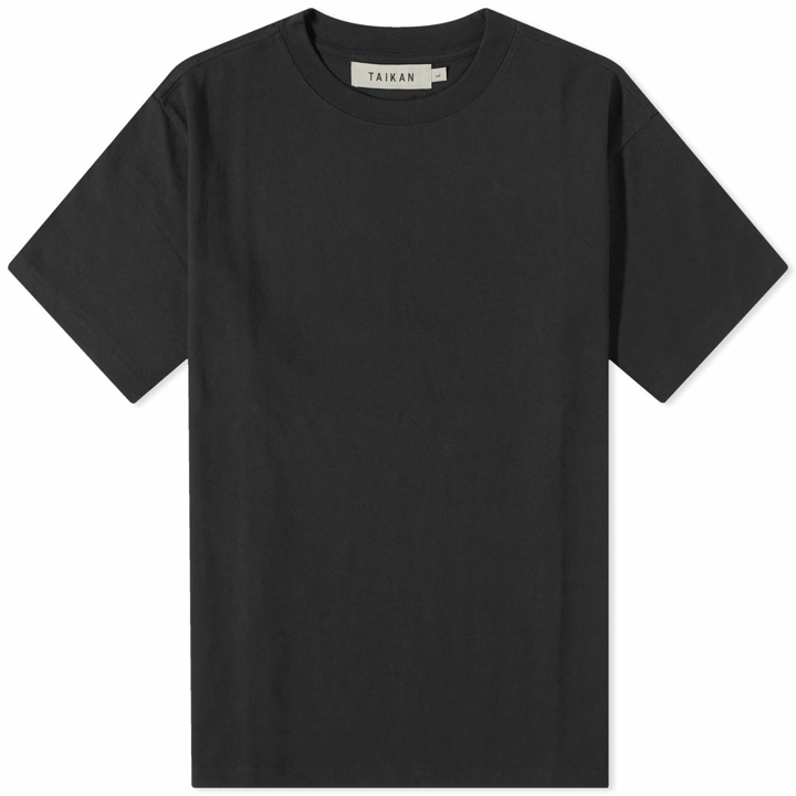 Photo: Taikan Men's Plain Heavyweight T-Shirt in Black