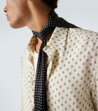 Tom Ford Polka-dot silk twill scarf