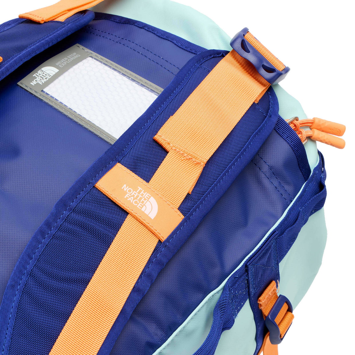 The North Face Men's Base Camp Duffel Expedition - S in Canal Blue/Bold Blue/Papaya 