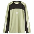 Metalwood Studio Men's Paneled Poly Long Sleeve T-Shirt in Mint