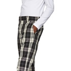 MSGM Black and White Check Trousers