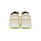 Lanvin Beige and Green Neon Sneakers