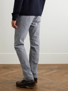 RRL - Robertson Straight-Leg Checked Cotton-Seersucker Suit Trousers - Blue