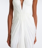 Maria Lucia Hohan Cecilia draped silk muslin bustier gown