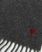 AMI Paris ECHARPE AMI DE COEUR ROUGE Grey Mens Scarf