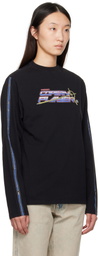 Coperni Black Slogan Long Sleeve T-shirt