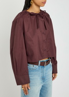 Day Birger ET Mikkelsen Birch Chintz Cotton Shirt Burgundy