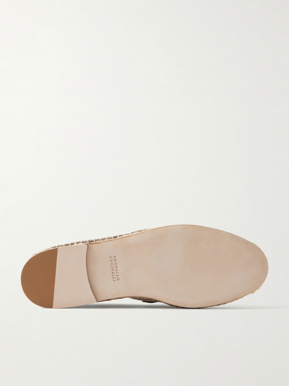 Brunello Cucinelli - Suede-Trimmed Raffia Espadrilles - Blue