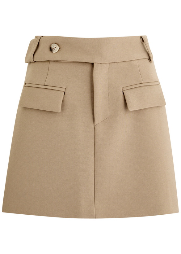 Photo: Odd Muse Ultimate Muse Crepe Mini Skirt Taupe