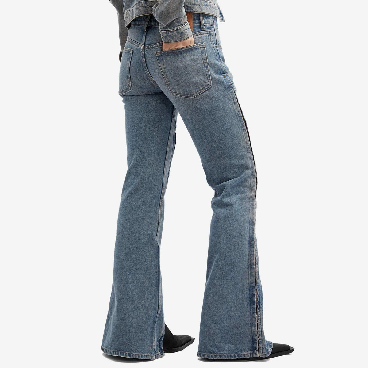 Y/Project Women's Hook & Eye Slim Jeans in Vintage Pink Y
