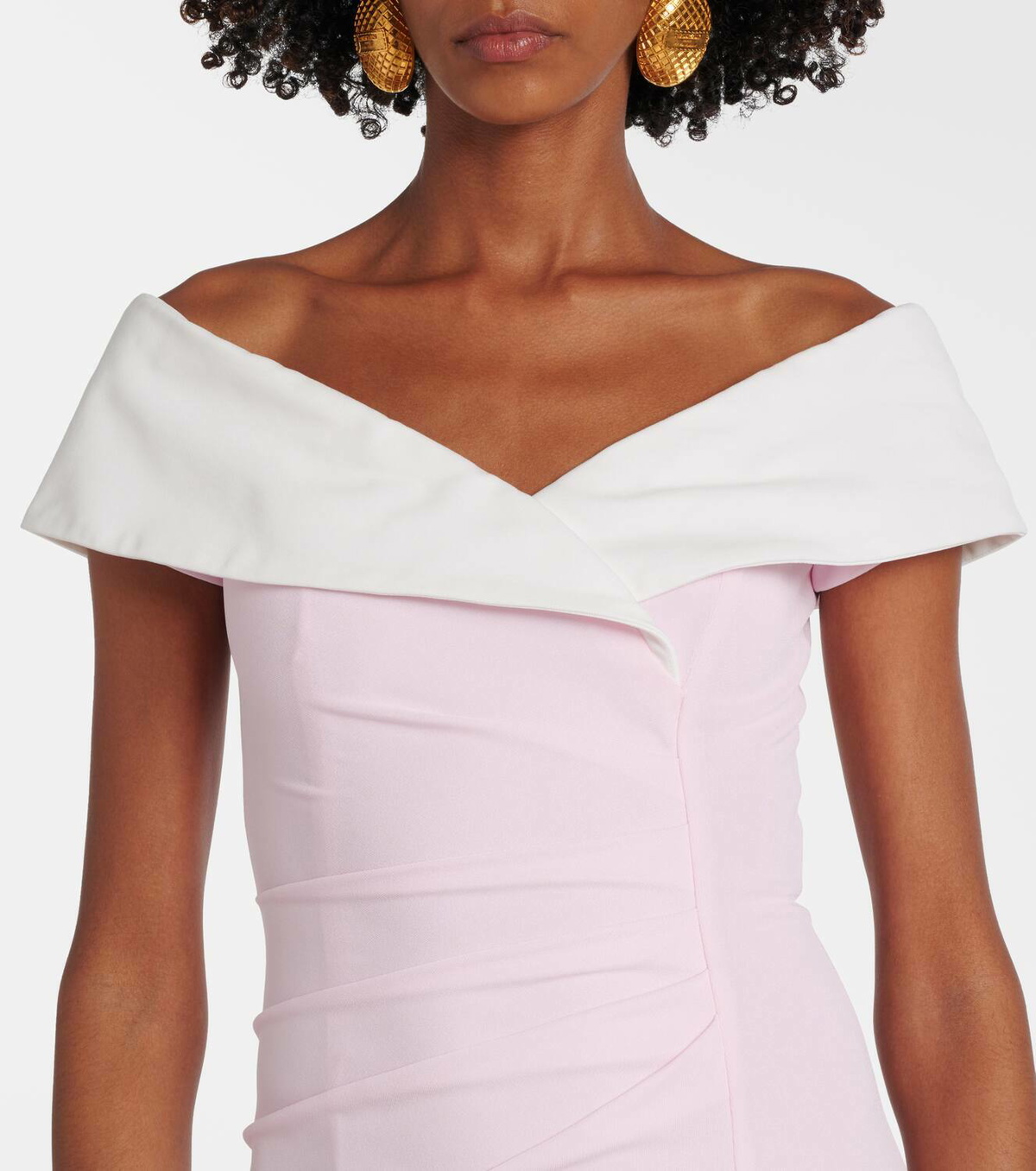 high fashion evening dresses Luxury High Fashion Evening Dresses with puff sleeve cape – Sandra's Bridal  Collection main image 0