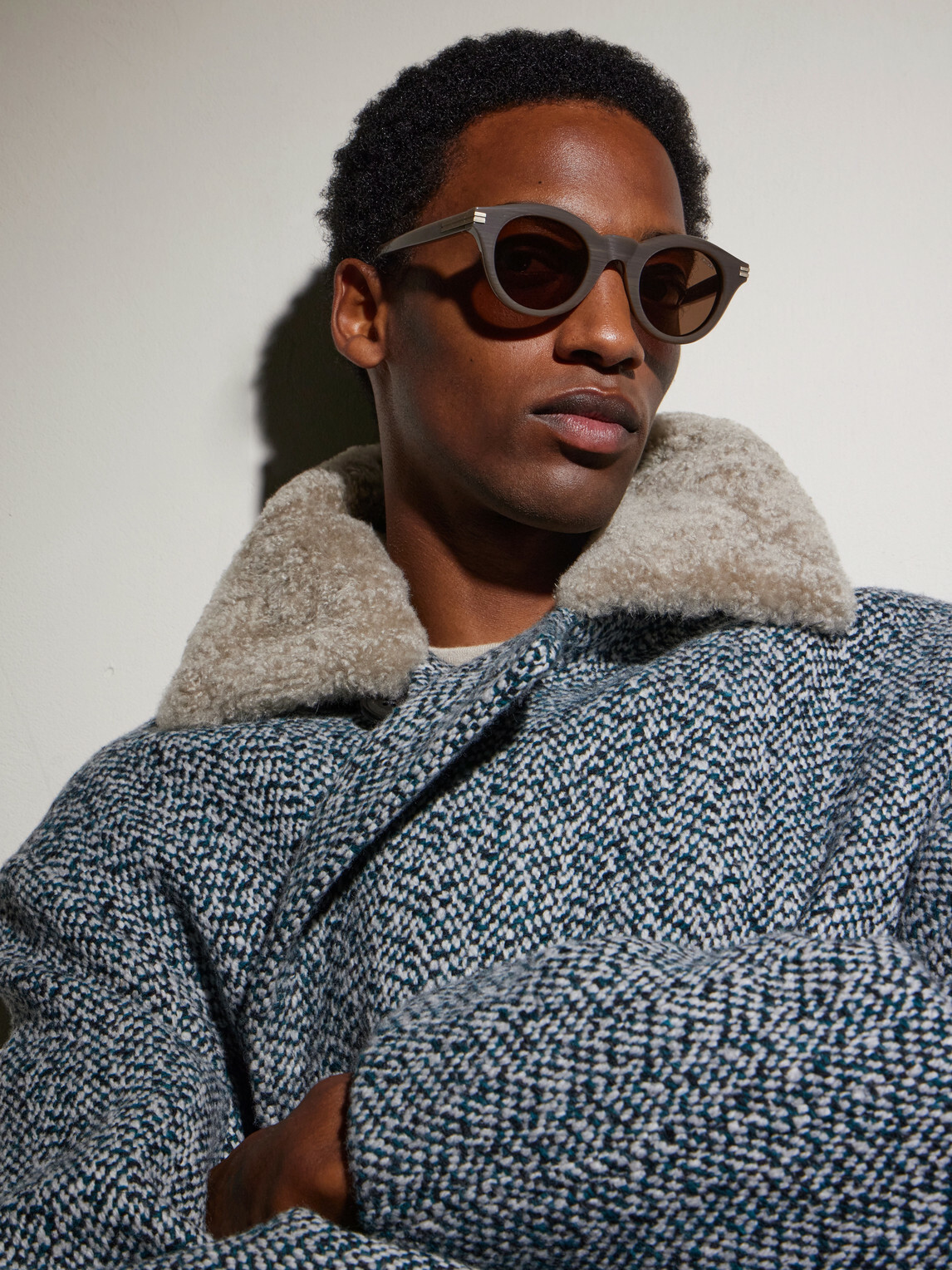 Zegna - Round-Frame Acetate Sunglasses