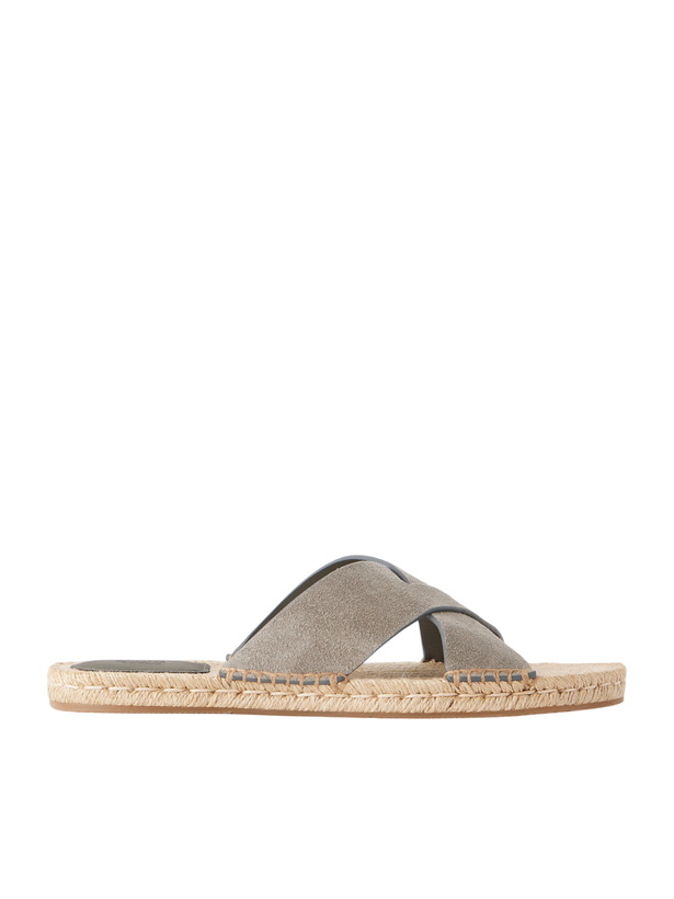 Photo: Zegna - Panarea Suede Sandals - Brown