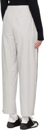 AMOMENTO Gray Button Garconne Trousers